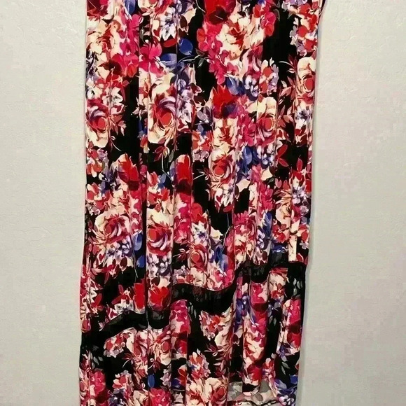 Torrid Skater Midi Studio Knit Lace Floral Multi Colored Dress NWT 2 2X 18/20 - Picture 5 of 11